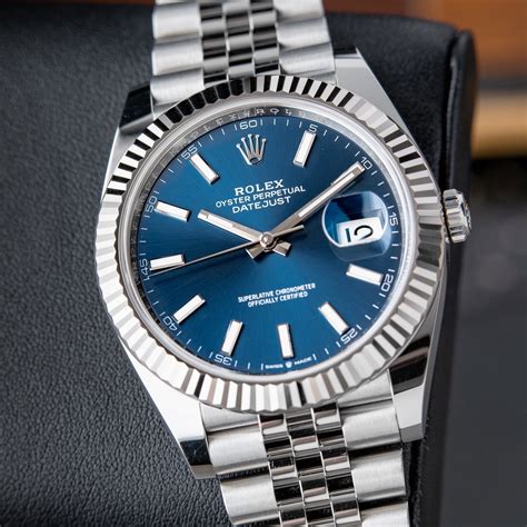 rolex datejust 41 blue dial fluted bezel jubilee bracelet|Rolex Datejust 41 price.